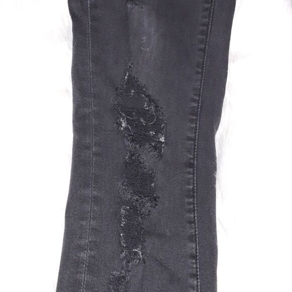Frame Factory Faded Black Distressed Ripped Denim Jeans - Picture 3 of 8